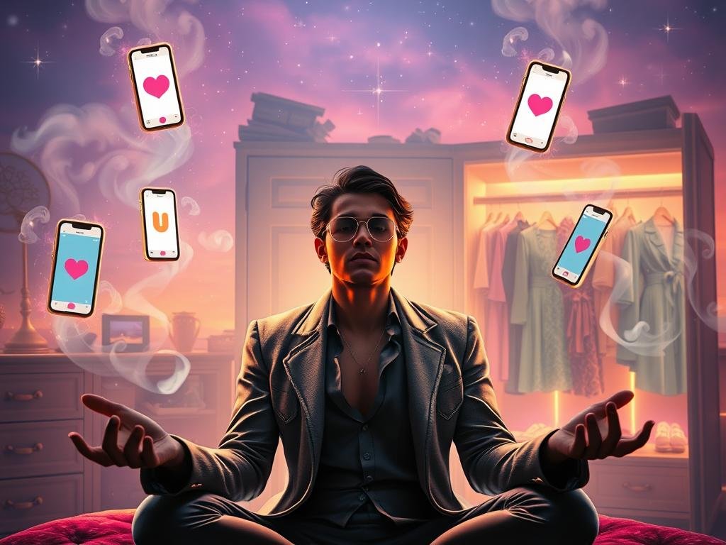 Préparation magique avant un rendez-vous : méditation avec Pensine, encens de concentration, tenue digne de Beauxbâtons.