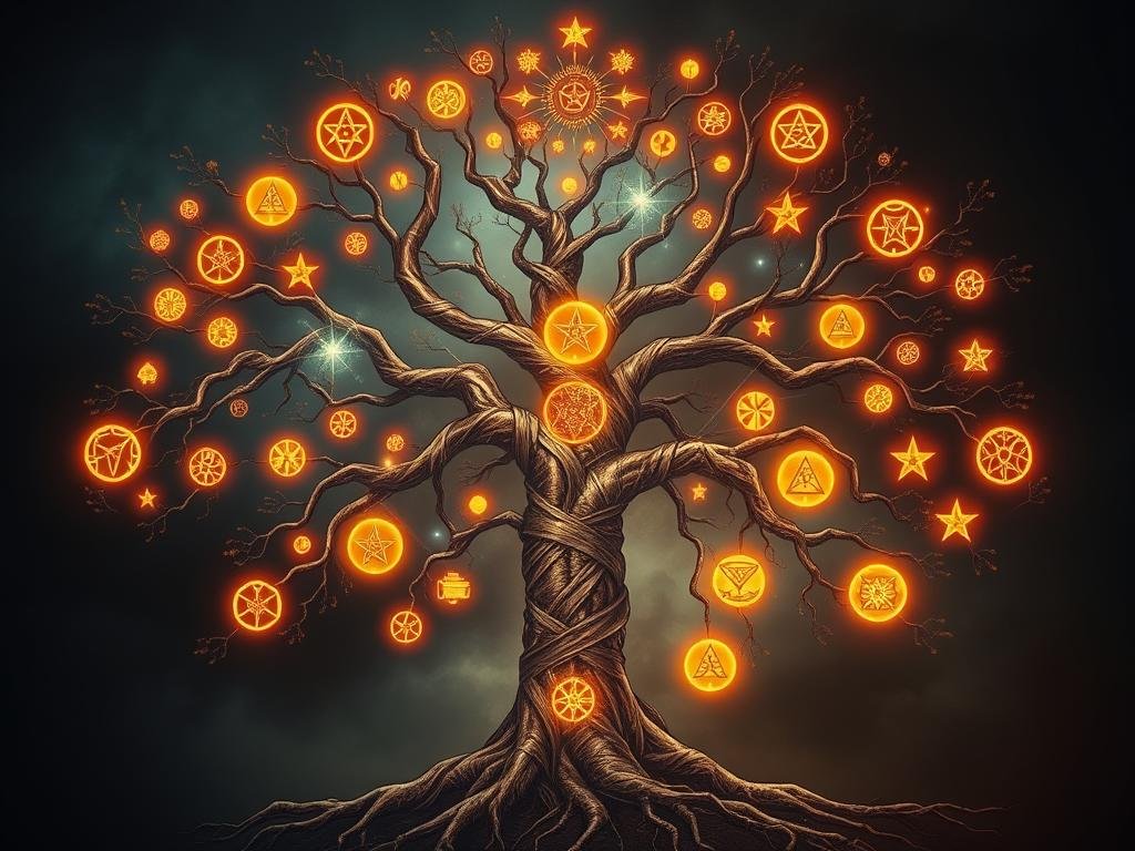 Arbre généalogique magique pour profil de dating Photo d'arbre généalogique enchanté pour app de rencontre