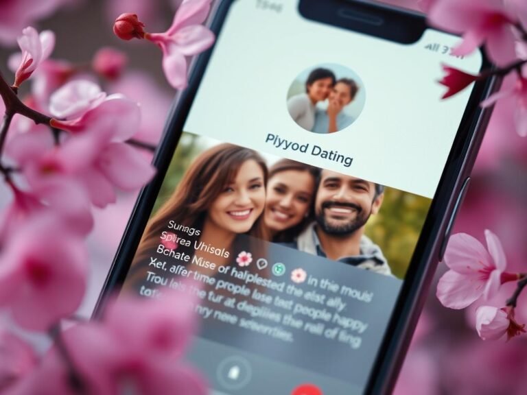 Femme utilisant une appli de rencontre avec magie saisonnière