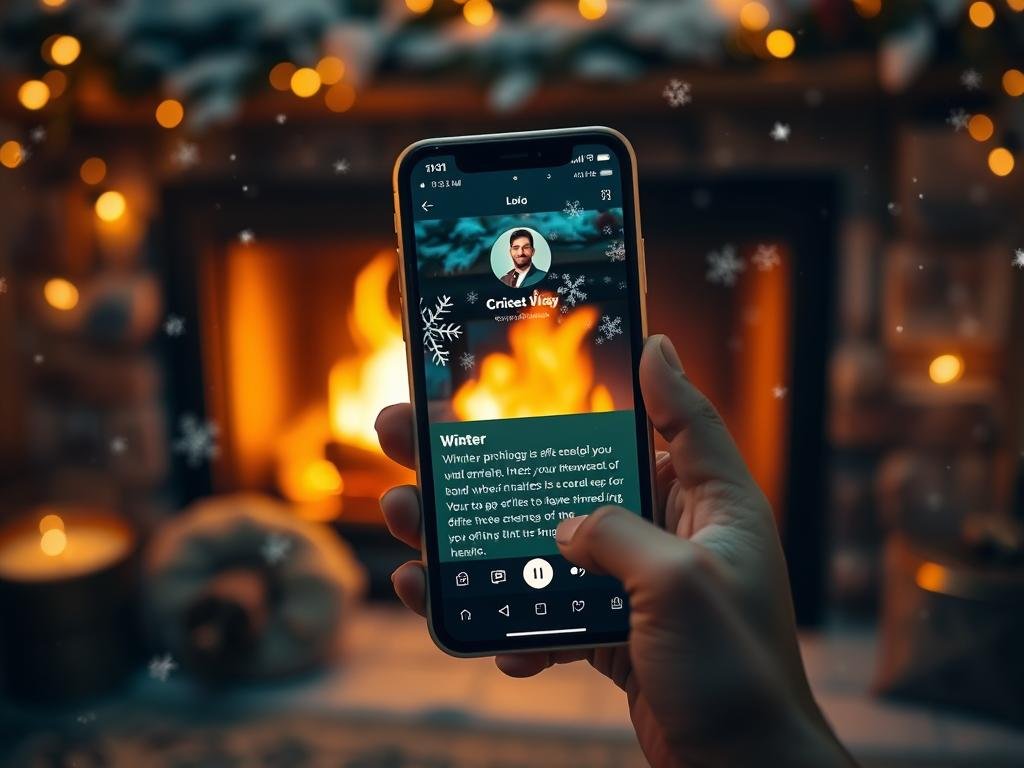 Profil de dating hivernal avec ambiance chaleureuse