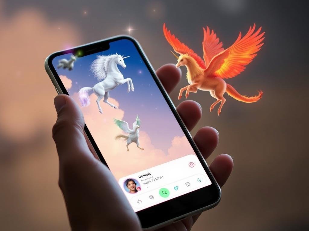 Créatures magiques animant un profil de rencontre