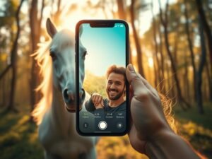 Dryade enchantée créant un profil de rencontre écolo